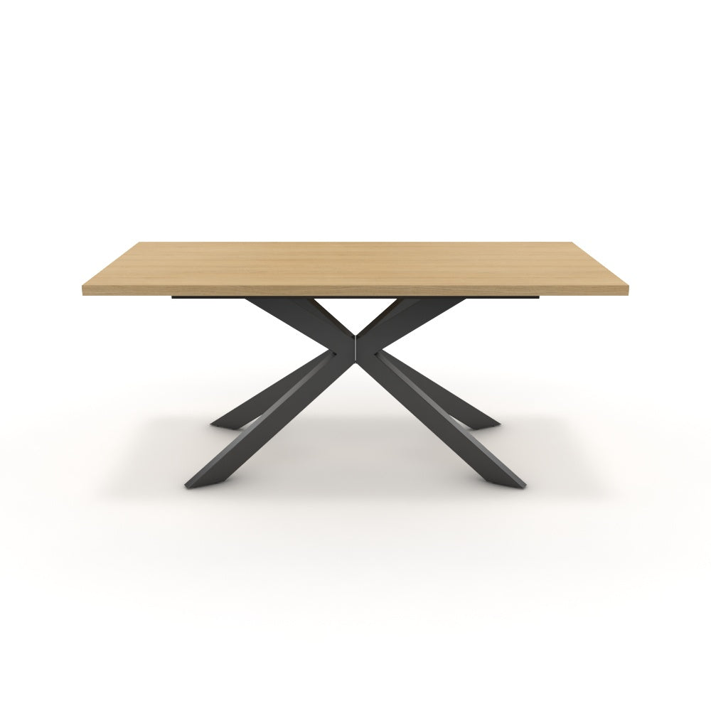 Étkezőasztal - Jama fekete lábbal - Vicenza tölgy, méret: 180x90