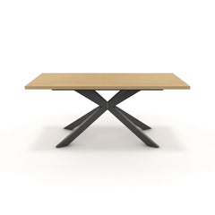 Étkezőasztal - Jama fekete lábbal - Vicenza tölgy, méret: 180x90