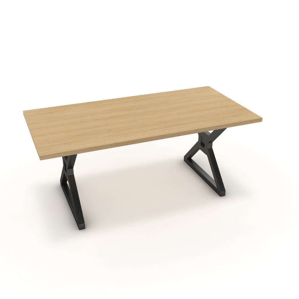Étkezőasztal - Mandira fekete lábbal - Vicenza tölgy, méret: 180x90
