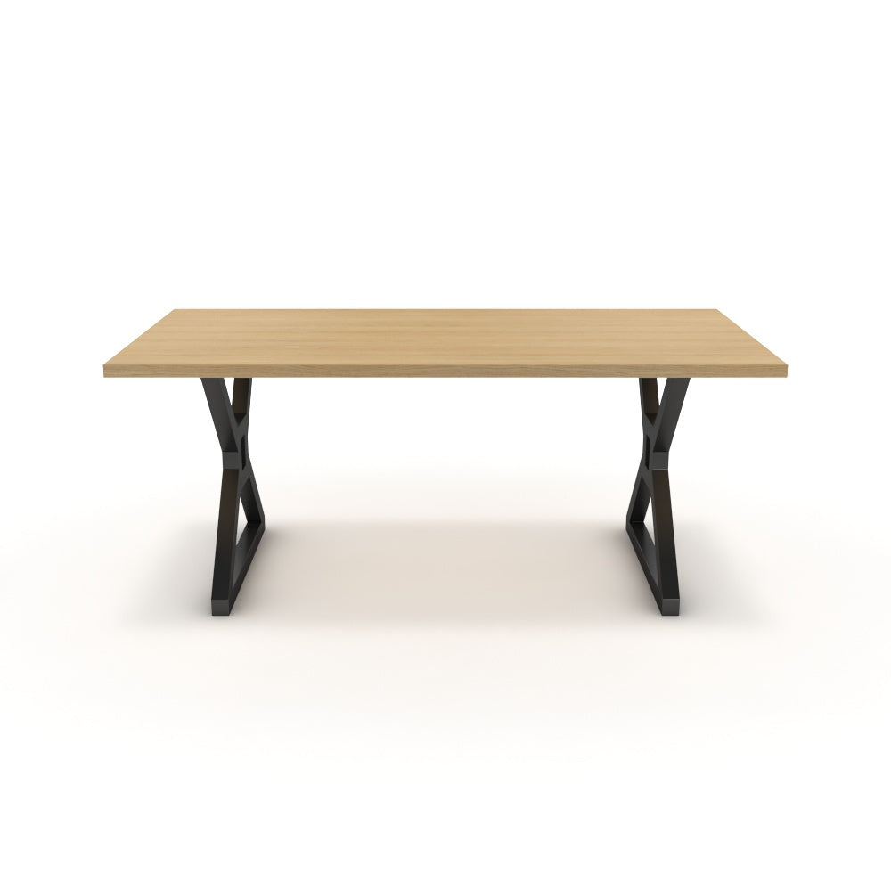 Étkezőasztal - Mandira fekete lábbal - Vicenza tölgy, méret: 180x90