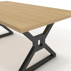 Étkezőasztal - Mandira fekete lábbal - Vicenza tölgy, méret: 180x90