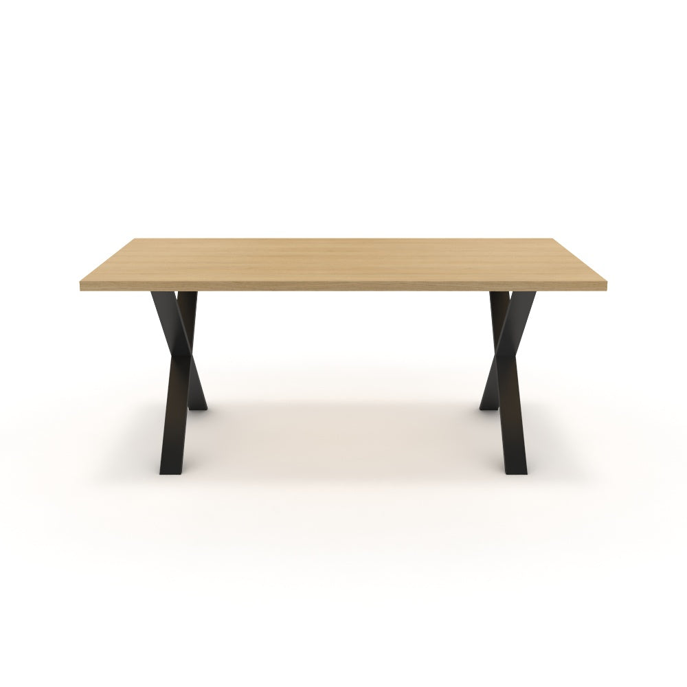 Étkezőasztal - Préma fekete lábbal - Vicenza tölgy, méret: 180x90