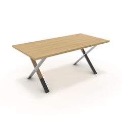 Étkezőasztal - Préma króm lábbal - Vicenza tölgy, méret: 180x90