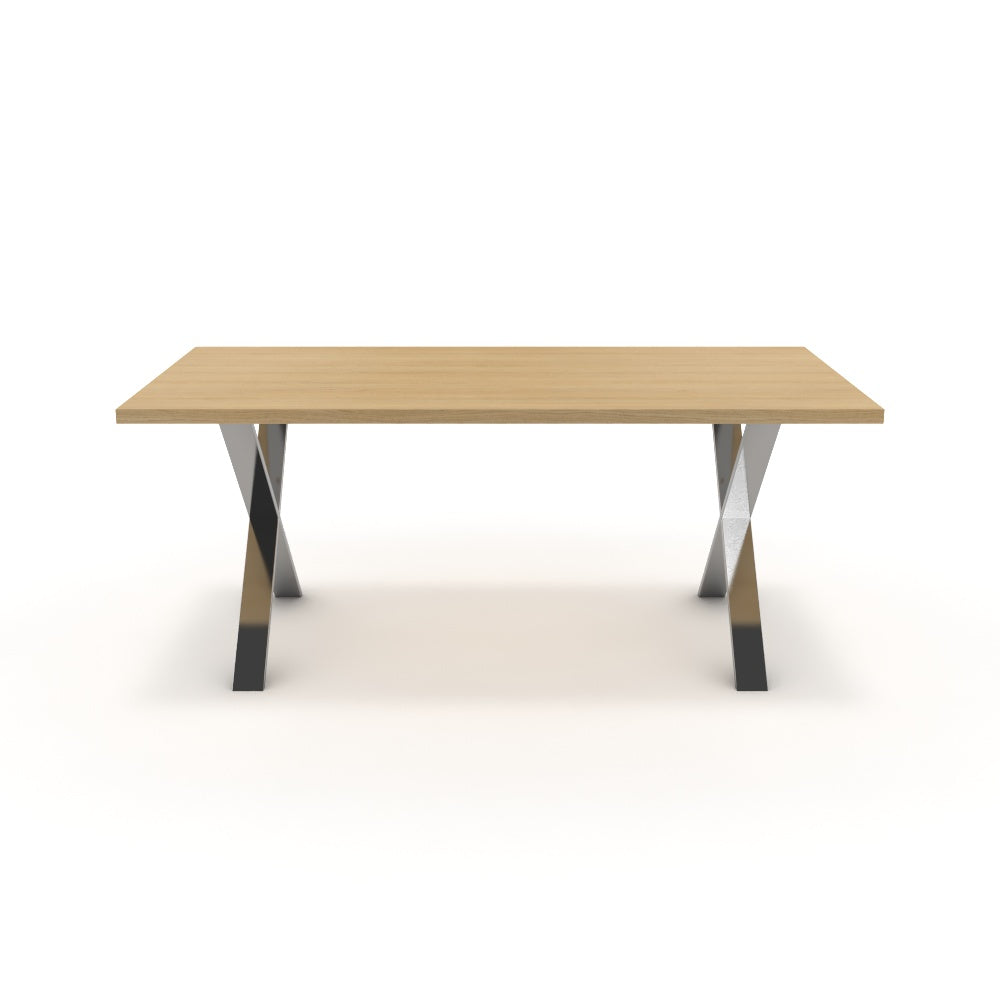 Étkezőasztal - Préma króm lábbal - Vicenza tölgy, méret: 180x90