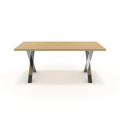 Étkezőasztal - Préma króm lábbal - Vicenza tölgy, méret: 180x90