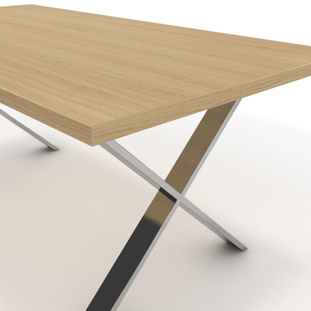 Étkezőasztal - Préma króm lábbal - Vicenza tölgy, méret: 180x90