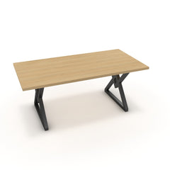 Étkezőasztal - Uttama fekete lábbal - Vicenza tölgy, méret: 180x90