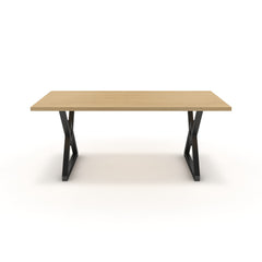 Étkezőasztal - Uttama fekete lábbal - Vicenza tölgy, méret: 180x90