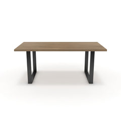 Étkezőasztal - Antara fekete lábbal - Világos rauna szil, méret: 180x90