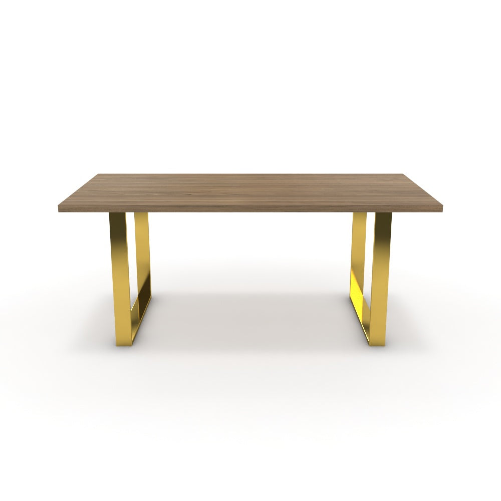 Étkezőasztal - Antara arany lábbal - Világos rauna szil, méret: 180x90