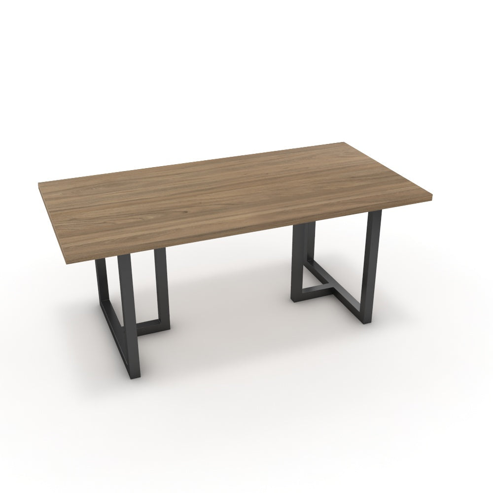 Étkezőasztal - Asara fekete lábbal - Világos rauna szil, méret: 180x90