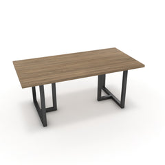 Étkezőasztal - Asara fekete lábbal - Világos rauna szil, méret: 180x90