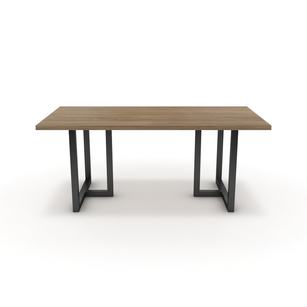 Étkezőasztal - Asara fekete lábbal - Világos rauna szil, méret: 180x90