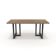 Étkezőasztal - Asara fekete lábbal - Világos rauna szil, méret: 180x90