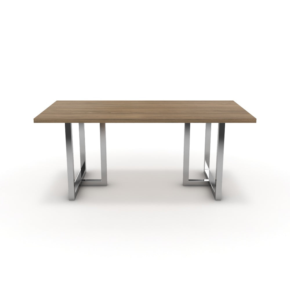 Étkezőasztal - Asara króm lábbal - Világos rauna szil, méret: 180x90