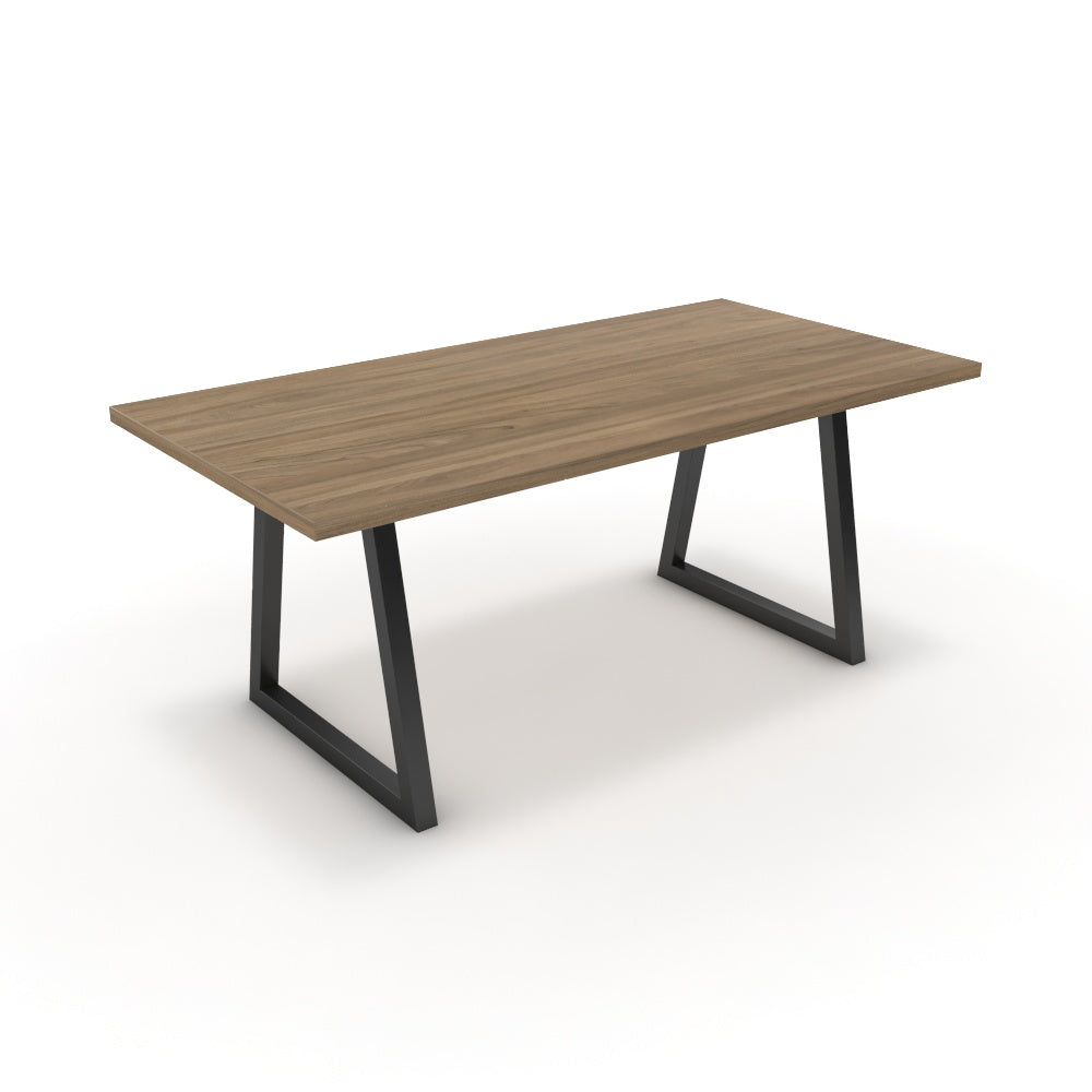 Étkezőasztal - Bala fekete lábbal - Világos rauna szil, méret: 180x90