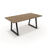 Étkezőasztal - Bala fekete lábbal - Világos rauna szil, méret: 180x90