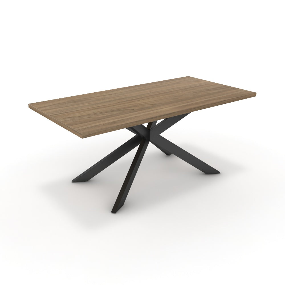 Étkezőasztal - Jama fekete lábbal - Világos rauna szil, méret: 180x90