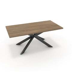 Étkezőasztal - Jama fekete lábbal - Világos rauna szil, méret: 180x90