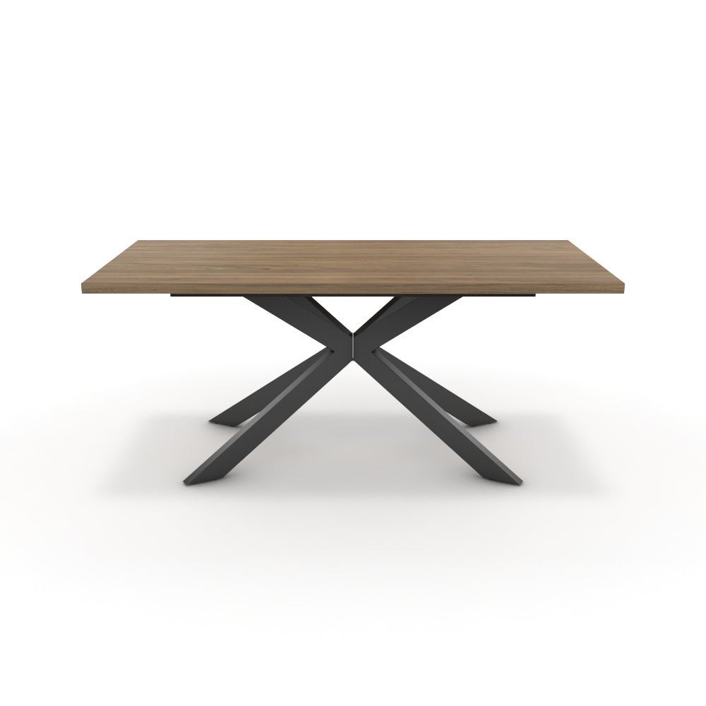 Étkezőasztal - Jama fekete lábbal - Világos rauna szil, méret: 180x90