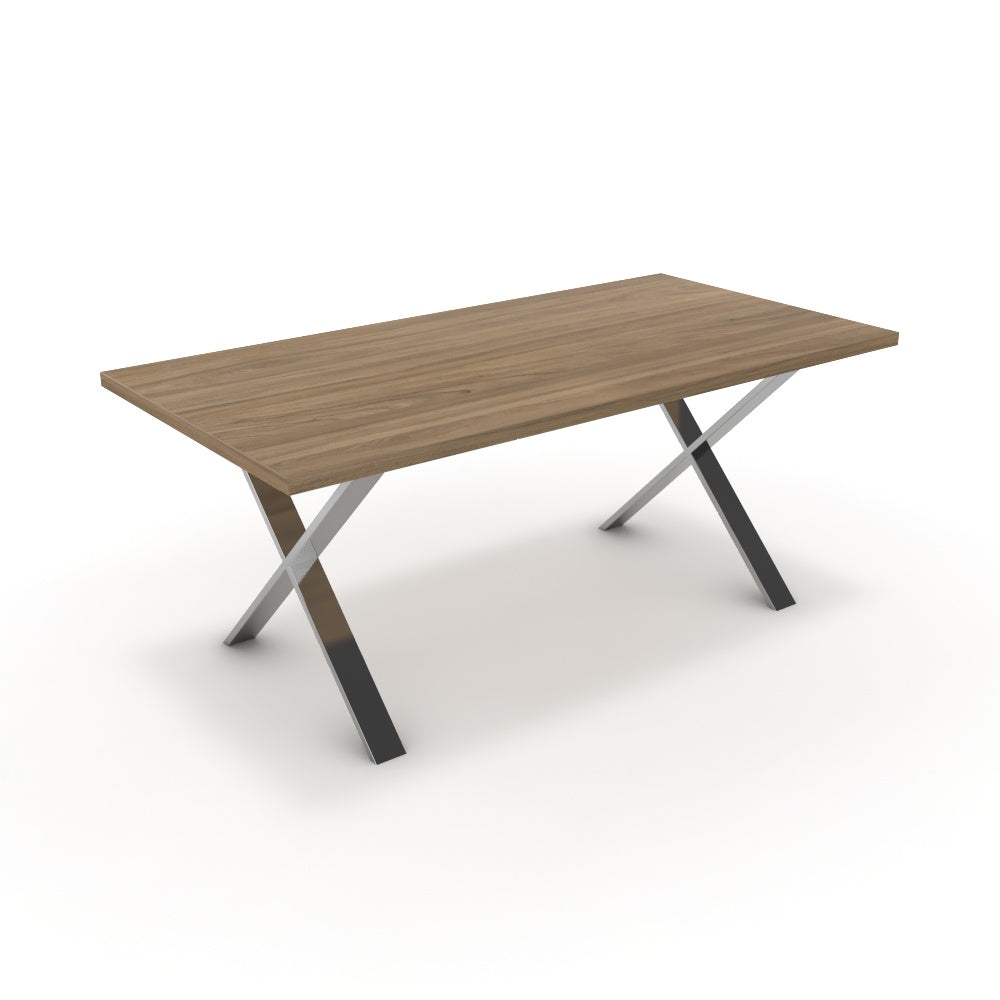 Étkezőasztal - Préma króm lábbal - Világos rauna szil, méret: 180x90