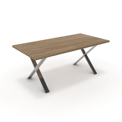 Étkezőasztal - Préma króm lábbal - Világos rauna szil, méret: 180x90