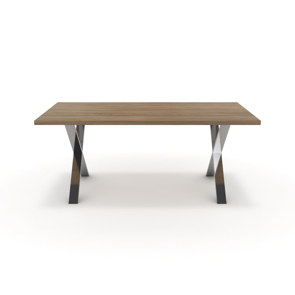 Étkezőasztal - Préma króm lábbal - Világos rauna szil, méret: 180x90