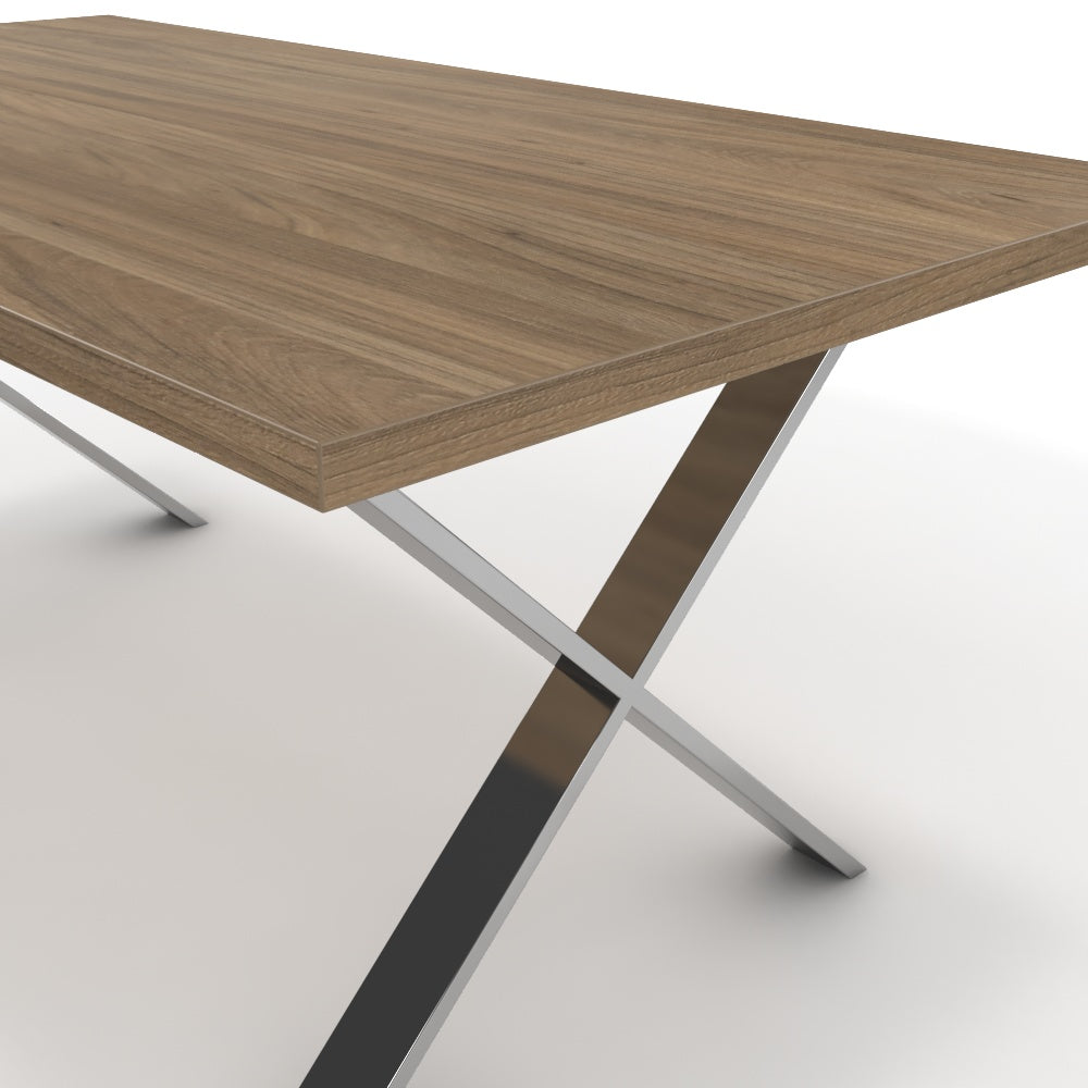 Étkezőasztal - Préma króm lábbal - Világos rauna szil, méret: 180x90