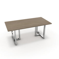 Étkezőasztal - Asara króm lábbal - Szürke Vicenza tölgy, méret: 180x90