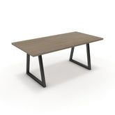 Étkezőasztal - Bala fekete lábbal - Szürke Vicenza tölgy, méret: 180x90