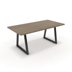 Étkezőasztal - Bala fekete lábbal - Szürke Vicenza tölgy, méret: 180x90