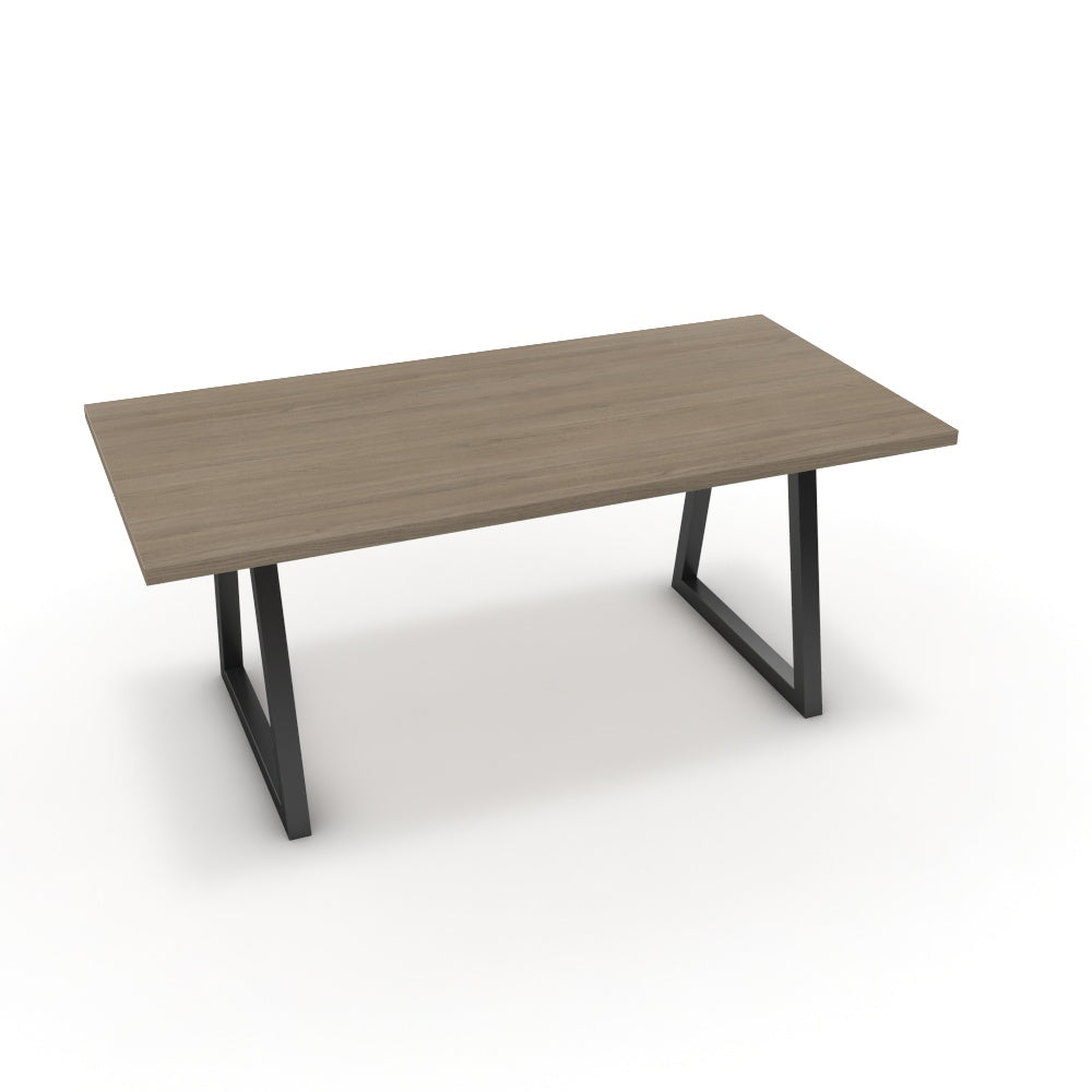 Étkezőasztal - Bala fekete lábbal - Szürke Vicenza tölgy, méret: 180x90