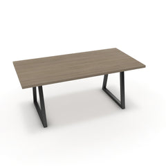 Étkezőasztal - Bala fekete lábbal - Szürke Vicenza tölgy, méret: 180x90