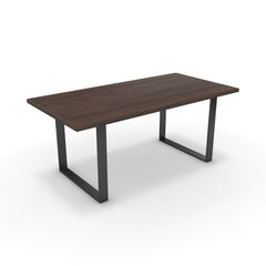 Étkezőasztal - Antara fekete lábbal - Sötét rauna szil, méret: 180x90