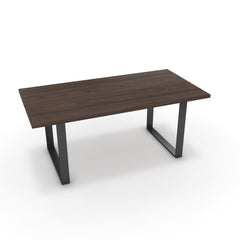 Étkezőasztal - Antara fekete lábbal - Sötét rauna szil, méret: 180x90
