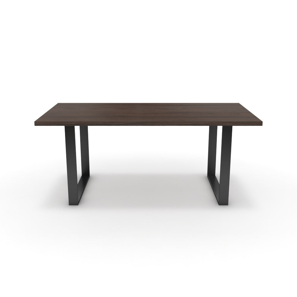 Étkezőasztal - Antara fekete lábbal - Sötét rauna szil, méret: 180x90