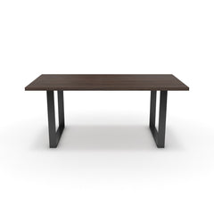 Étkezőasztal - Antara fekete lábbal - Sötét rauna szil, méret: 180x90