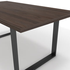 Étkezőasztal - Antara fekete lábbal - Sötét rauna szil, méret: 180x90