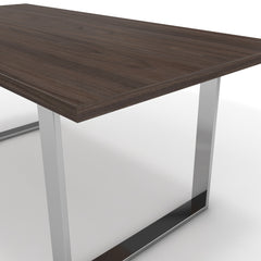Étkezőasztal - Antara króm lábbal - Sötét rauna szil, méret: 180x90