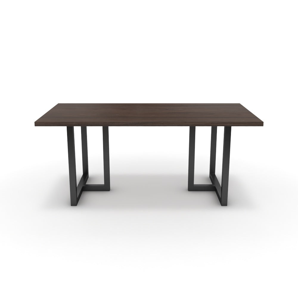 Étkezőasztal - Asara fekete lábbal - Sötét rauna szil, méret: 180x90