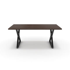 Étkezőasztal - Mandira fekete lábbal - Sötét rauna szil, méret: 180x90