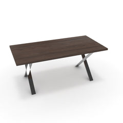 Étkezőasztal - Préma króm lábbal - Sötét rauna szil, méret: 180x90