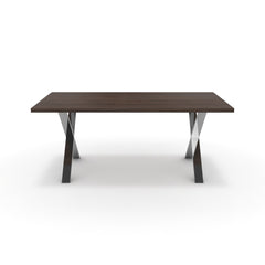 Étkezőasztal - Préma króm lábbal - Sötét rauna szil, méret: 180x90