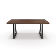 Étkezőasztal - Bala fekete lábbal - Mogyoró, méret: 180x90