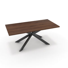 Étkezőasztal - Jama fekete lábbal - Mogyoró, méret: 180x90