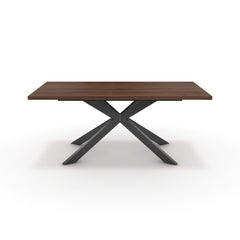 Étkezőasztal - Jama fekete lábbal - Mogyoró, méret: 180x90