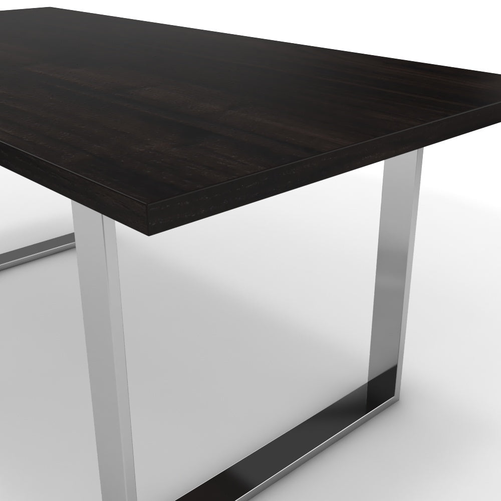 Étkezőasztal - Antara króm lábbal - Füstölt dió, méret: 180x90