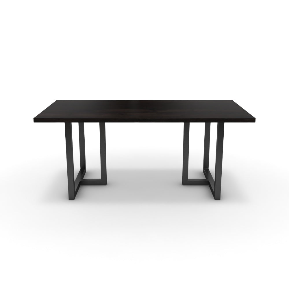 Étkezőasztal - Asara fekete lábbal - Füstölt dió, méret: 180x90