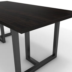 Étkezőasztal - Asara fekete lábbal - Füstölt dió, méret: 180x90