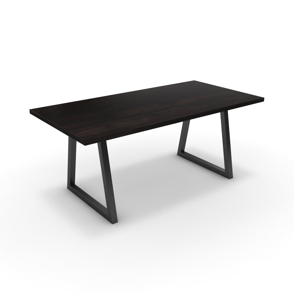 Étkezőasztal - Bala fekete lábbal - Füstölt dió, méret: 180x90